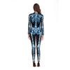 Disfraces de Halloween al por mayor Europeos y Americanos más vendidos Desfile de Halloween Mono de esqueleto de diamante Mallas para hombre y mujer