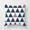 Suministro directo de fábrica funda de almohada para el hogar con patrón geométrico creativo de terciopelo piel de melocotón funda para cojín de respaldo de coche funda para cojín de sofá