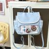 Bolso de mano multiusos mochila para estudiantes capa transparente bolsa linda y rica para el dolor clase de niña tutorial bolso cruzado