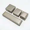 Oferta especial, joyero de cuero PU cepillado dorado, caja para propuesta de anillo de diamantes, caja para collar, caja de embalaje para joyería, joyero al por mayor
