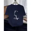 Camiseta de Algodón Puro con Cuello Redondo y Manga Corta para Mujer, Estilo Nuevo 2026, Camisa Base Gris Oscuro de Moda y Versátil para Verano