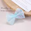 Horquilla para el pelo de estilo coreano con lazo de estrella y purpurina de malla suelta para niños, material de cuerda para el pelo, accesorios para el cabello DIY, accesorios para tocados