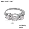 Rueda de la Fortuna Estilo Francés Juego de Almohadillas Vacías Anillo de Anillo de Cuentas Shijia de Circonio para Mujer Acero Inoxidable Chapado en Oro Anillo Ajustable de Apertura Lateral