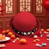 Sombrero de Orejas de Gato con Perlas Unisex para Padre e Hijo Estilo Británico Otoño e Invierno Copa Redonda Dulce y Lindo Sombrero de Navidad Año Nuevo Graduación