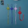 6 discos nó quadrado nó chinês corda para pendurar borla franja tecida à mão embalagem presente chaveiro DIY atacado produtos em estoque