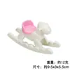Cavalo de Balanço de Brinquedo Fofo Miniatura Simulada - Modelo Estéreo Cavalo de Balanço para Posar Casa de Brinquedo Casa de Bonecas Pequenos Enfeites
