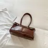 Bolso de Hombro Retro Moda 2026 Otoño Nuevo Estilo Color Sólido Alta Apariencia Personalidad Tendencia Gran Capacidad Bolso de Hombro Simple