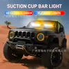 Luz de Advertencia de Alto Brillo para Coche, Luz para Parabrisas Uno a Dos, Luz Estroboscópica Roja y Azul Intermitente Impermeable de 40 LEDs, Luz de Apertura de Carretera