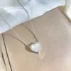 [Set] Elegante conjunto de collar y pendientes de circonita cúbica transfronterizo, diseño de trébol de cuatro hojas, totalmente incrustado de diamantes, joyería versátil y lujosa