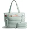Bolso tote Amazon de alta calidad, gran capacidad, acolchado, multifuncional, multicapa, bolso de hombro engrosado para viajes, trabajo y para llevar una laptop
