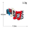 Série de Música para Guitarra Bordado Computadorizado Mãe de Inglês Desenho Animado Tecido Bordado Adesivo Bolsa Roupas Patch Emblema Menino