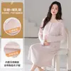 Vestido de Maternidade Xiyue Modal Algodão Colorido Canelado Manga Longa 2026 Vestido Pós-Parto para Gestantes e Lactantes