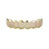 Aparelhos de oito dentes com incrustação de diamante europeus e americanos, modernos e populares, únicos e peculiares, dentes de ouro de alta qualidade, acessórios dentários de hip-hop atacado