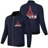 Chaqueta de Hombre Negra Deportiva Talla Grande Moderna Comercio Exterior Cierre Holgada Estilo Motociclista Punk Estándar de Coche Europea y Americana