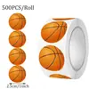 1 volumen/500 pegatinas de rollo de baloncesto pegatinas de pelota creativas personalizadas pegatinas para niños pegatinas de sellado de embalaje pegatinas de notas