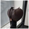 Bolsa de Design de Nicho da Moda Feminina 2025 Novo Estilo Popular Versátil Bolsa Transversal Mini Bolsa em Formato de Coração Bolsa de Ombro de Cor Sólida