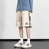 Calça Funcional Anual Cinco Pontos 2024 Verão Casual Shorts Cargo Masculino Fino Respirável Marca de Moda Americana Off-White