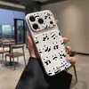 Capa de Celular Panda para iPhone 16 Pro de Tela Cheia Compatível com Apple 17 Estilo Fofo 15 Pro Max Janela Grande 14 À Prova de Queda