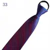 Venta al por mayor del fabricante Corbatas Rojas con Cremallera para Hombres y Mujeres, Vestimenta Formal de Negocios para Novio, Boda Estilo Coreano Corbata Rayada Perezosa Sin Corbata