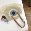 Bolso Tejido de Paja para Mujer, Nuevo Modelo 2019, Cruzado Estilo Coreano, Gran Capacidad, Bolso de Mano y Bolso de Hombro Versátil y Moderno