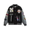 Marca de moda americana chaqueta de motocicleta de alta gama para hombre primavera y otoño nueva holgada callejera retro casual versátil abrigo