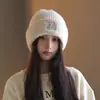 Gorro de punto holgado de rayas estilo japonés para mujer, otoño e invierno, cálido, versátil, tipo beanie, slouchy para hombre