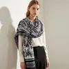 Otoño e Invierno 2025 Nuevo Bufanda de Moda Europea y Americana Tejida para Mujer Estampado de Jungla Terciopelo de Leche Bufanda Chal para Mujer Venta al por Mayor