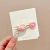 Presilhas de cabelo coloridas com um toque de luxo, presilhas de cabelo em formato de laço, presilhas de franja para meninas coreanas, presilhas laterais para cabelos soltos, presilhas de flor
