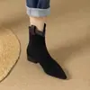 Botines Elegantes de Tacón Grueso con Punta Aguda Retro Mate Franceses para Mujer, Nuevos Botines de Tacón Bajo Otoño e Invierno 2026