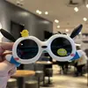 Nuevas Gafas de Sol para Bebé con Orejas Largas Móviles Estilo Dibujos Animados Cachorro Gafas de Silicona Suave Gafas de Sol Polarizadas para Niños