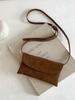 Bolso Cuadrado Pequeño de un Solo Hombro Otoño e Invierno Nuevo Solapa Hebilla Magnética Bolso de Gamuza Nicho Simple Moda Bolso Cruzado para Teléfono Móvil para Mujeres
