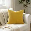 Funda de Almohada Estilo Ins Nórdico, Color Sólido Rayado Pana Moda Interior Funda de Cojín para Sofá, Cojín Decorativo para el Hogar