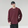 Moletom Redondo Solto Novo para Primavera e Outono 2026 para Homens, Blusa Casual Versátil de Manga Longa Plus Size, Marca Tendência Estilo Americano Atacado