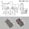 Microinterruptor Pequeño KW12 Límite de Recorrido KW11-3Z Autoreestablecimiento KW4AS Accionamiento por Pulsador Punto de Contacto 2 Pines