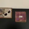 ¡Pequeña literatura y arte gris! Pañuelo Cuadrado Pequeño de Algodón Estampado Azul y Rojo Vintage Estilo Coreano Pañuelo Versátil de Alta Calidad