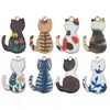 Chaveiro Acessório Pingente de Gato com Estampa de Gota de Óleo Desenho Animado Liga Acessório para Pulseira Brinco