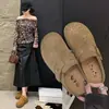 Sandalias de Plataforma Retro tipo Birkenstock con Bordado de Fuegos Artificiales para Mujer, Nuevos Zapatos Perezosos Estilo Coreano Otoño 2026