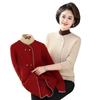 Ropa nueva para madres 2023 suéter grueso con forro polar camisa básica invierno mujeres de mediana edad y mayores suéter cálido al por mayor