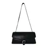 Bolso de hombro y axila retro de gran capacidad, el nuevo bolso baguette de Henggeng, bolso cruzado de moda con tapa abatible, moderno para el día a día para mujer
