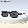 Nuevas Gafas de Sol Rectangulares de Lujo Elegantes con Incrustaciones de Diamantes de Rain, Gafas de Sol tipo Ins Europeas y Americanas para Fiesta