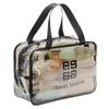 Bolso Satchel de Estilo Coreano Neceser de Gran Capacidad para Mujer Bolso Satchel de Viaje Transparente de PVC Impermeable Cosméticos Cosméticos
