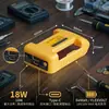 Adaptador de Batería para Herramienta Qc3.0 Usb+Tipo C (18W Máx.) Adecuado para el clip de cinturón de batería Dewalt