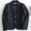 Jaqueta de terno pequena marrom original estilo escolar japonês jk uniforme de jaqueta de terno de marinheiro três botões feminino