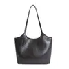 Bolso tote casual, elegante y sencillo de gran capacidad, nuevo de otoño 2026, bolso de hombro simple vintage para mujer para el trabajo