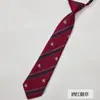 Gravata Escolar Uniforme Escolar Sem Gravata Listrado Estilo Japonês Jk/Dk Camisas Vermelhas, Azuis-Marinho, Cinzas e Azuis para Alunos, Acessórios de Uniforme Unissex
