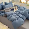 Conjunto de Roupa de Cama Universal de Quatro Peças em Cor Sólida para Todas as Estações, Lençol, Capa de Edredom, Conjunto de Três Peças para Dormitório de Estudante, Novo Modelo 2026