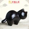 Sándalo Verde Gato Encorvado Yiming Xianyuan Linda Decoración de Escritorio para Niños y Niñas con Cascabel