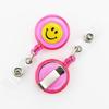Hebilla de Fácil Tirón con Cara Sonriente Set de Trabajo de Fácil Tirón Clip de Hebilla de Pecho Lanyard Hebilla Telescópica Tarjeta de Acceso Tarjeta de Trabajo