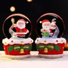 Nuevo producto transfronterizo: Regalo de Navidad - Bola de cristal de Navidad Estrella de los Deseos con nieve brillante y caja de música, adorno de escritorio