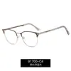 91700 Armazón de Gafas de Media Montura de Alta Calidad para Hombre Armazón de Gafas con Armazón Superior Literario y Atractivo Armazón Negro al por Mayor Gafas para Miopía